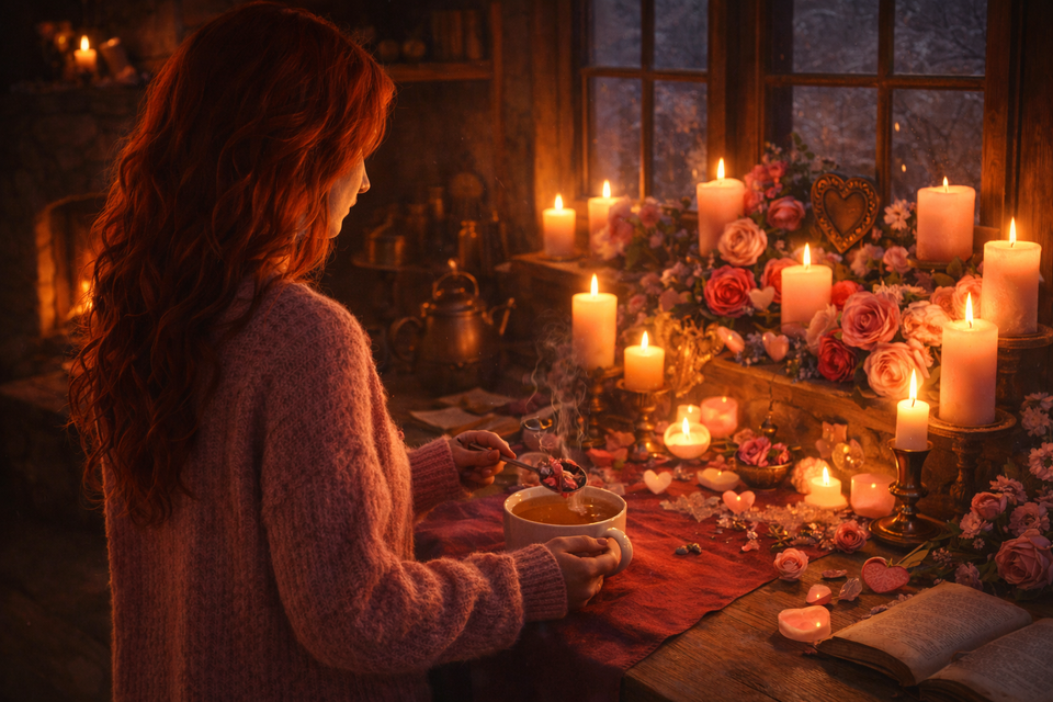 The Love Witch’s Guide to Valentine’s Day: Soft Magic, Sacred Boundaries & Heart-Centered Rituals